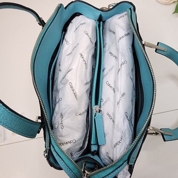 NEW! Women's Calvin Klein Reyna Satchel Crossbody Hand Bag - Picture 11 of 15